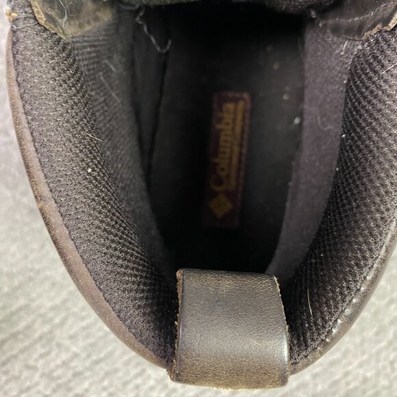 Columbia Hard Rock Mid Leather Boots Men's 9 Brown Hiking Work Lace Up Chunky - Picture 16 of 16